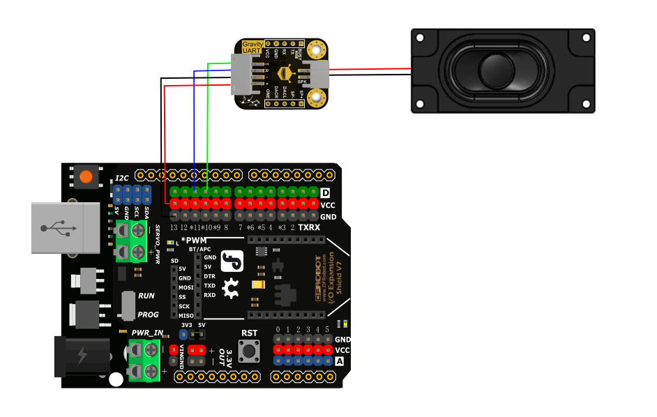 Arduino 串口型 MP3 語音撥放模組